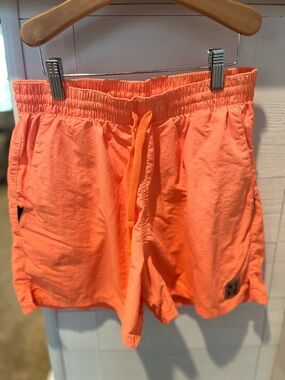 Nike Youth Medium Boys Swim trunks neon orange mesh lined athletic